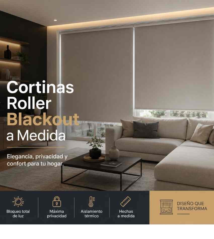 Cortinas Roller Blackout a medida