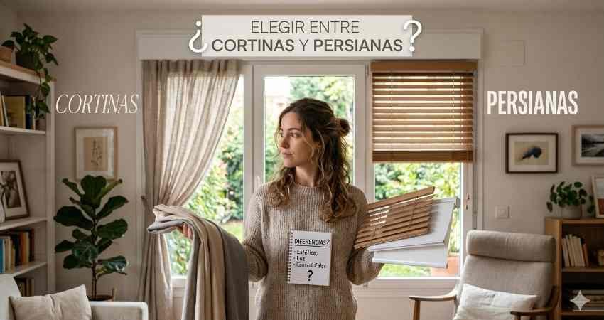 Elegir entre cortinas y persianas